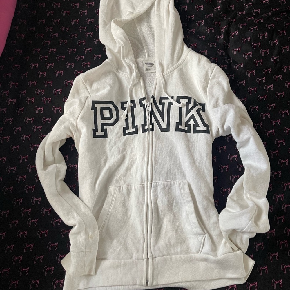 PINK Victoria's Secret white Hoodie